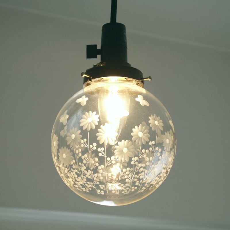 ポンポン花切子138ペンダントライト クリア 藤本幸治 アトリエ Ansan