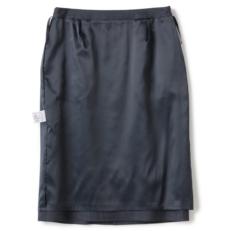アウトレット】洗えるキレイスーツ 360°キレイタイトスカート 紺ピン