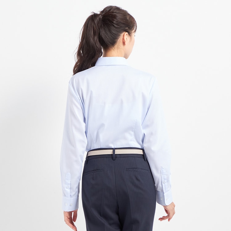 アウトレット】アクセサリーデザイン2Wayシャツカラーシャツ ブルード