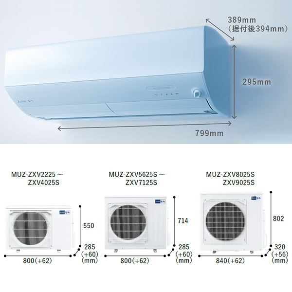 MSZ-ZXV2225-W 三菱電機 ルームエアコン 霧ヶ峰 Zシリーズ おもに6畳