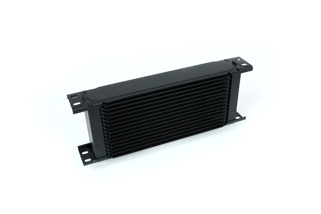 オイルクーラーコア ストレート #6 9インチ16段 ブラック | EARL'S