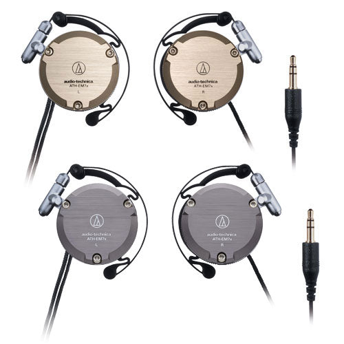 Audio-Technica ATH-EM7x Aluminum Ear Fit Headphone Grey Metallic