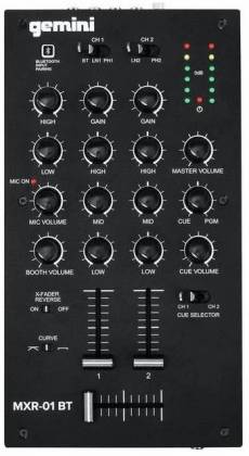 Gemini DJ MXR-01BT 2-Channel Professional DJ Mixer with Bluetooth