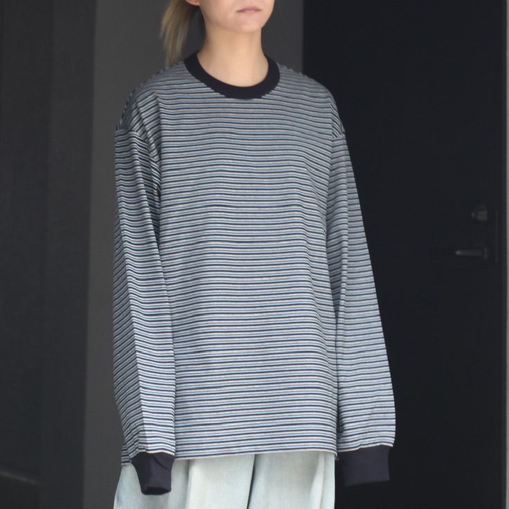 UNIVERSAL PRODUCTS - 【残りわずか】Multi Border L/S T-shirt