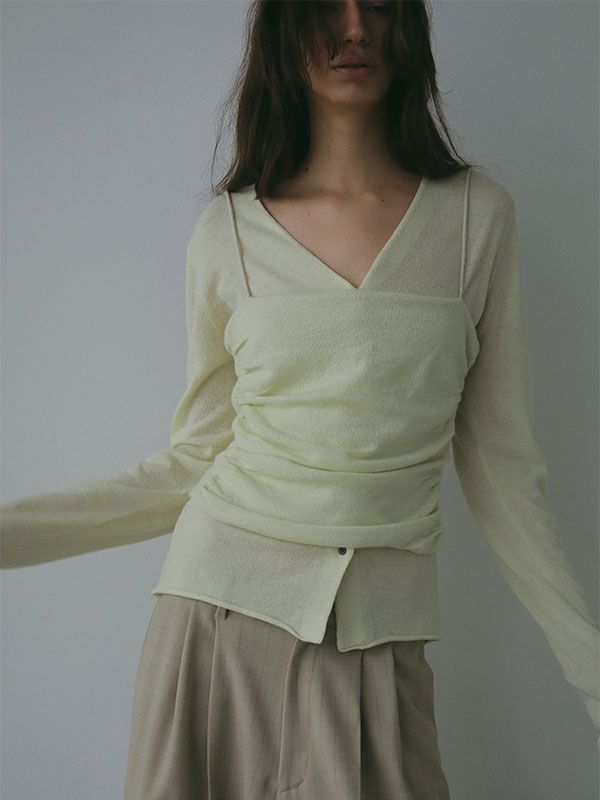 ETRE TOKYO - ハイゲージツインニット (YELLOW | ADDICT WEB SHOP