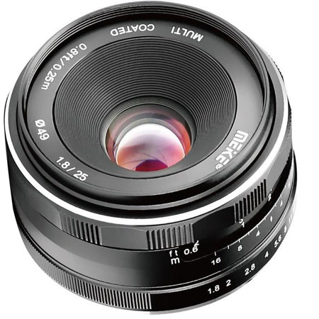 Meike 25mm f/1.8 Lens for Fujifilm X, Black 20770002 - Adorama