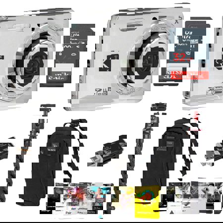 Kodak PIXPRO FZ55 Friendly Zoom Digital Camera, Silver With