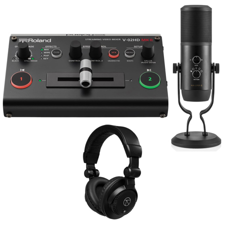 Roland V-02HD MK II Streaming Video Mixer with USB Mic and