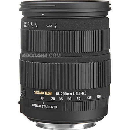 USED Sigma 18-200mm f/3.5-6.3 DC OS (Optical Stabilizer) HSM