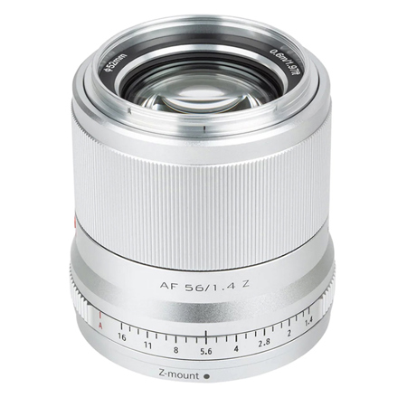 Viltrox AF 56mm f/1.4 Z Lens for Nikon Z, Silver AF 56/1.4 Z (S)