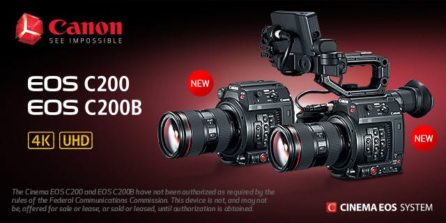 Canon EOS C200B Cinema Camcorder Body Only - EF Lens Mount - Adorama