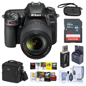 Nikon D7500 DSLR with 18-140mm VR Lens - With Free PC Accessory