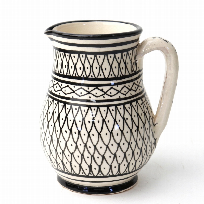 アフリカンスクエアー / 陶器ピッチャー型フラワーベース ぷっくり