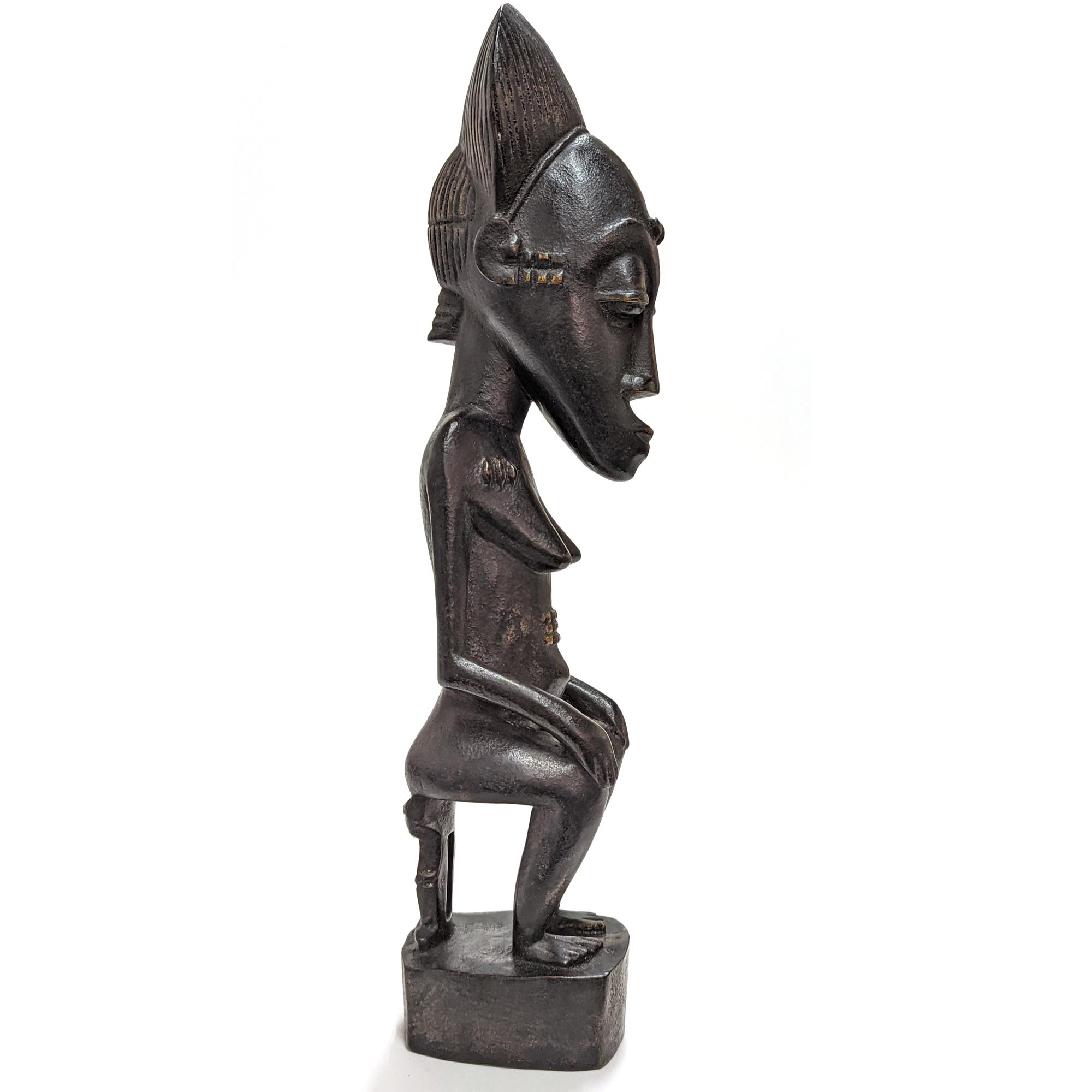 半額》バウレ族彫像 41cm アフリカン プリミティブアート 木彫品