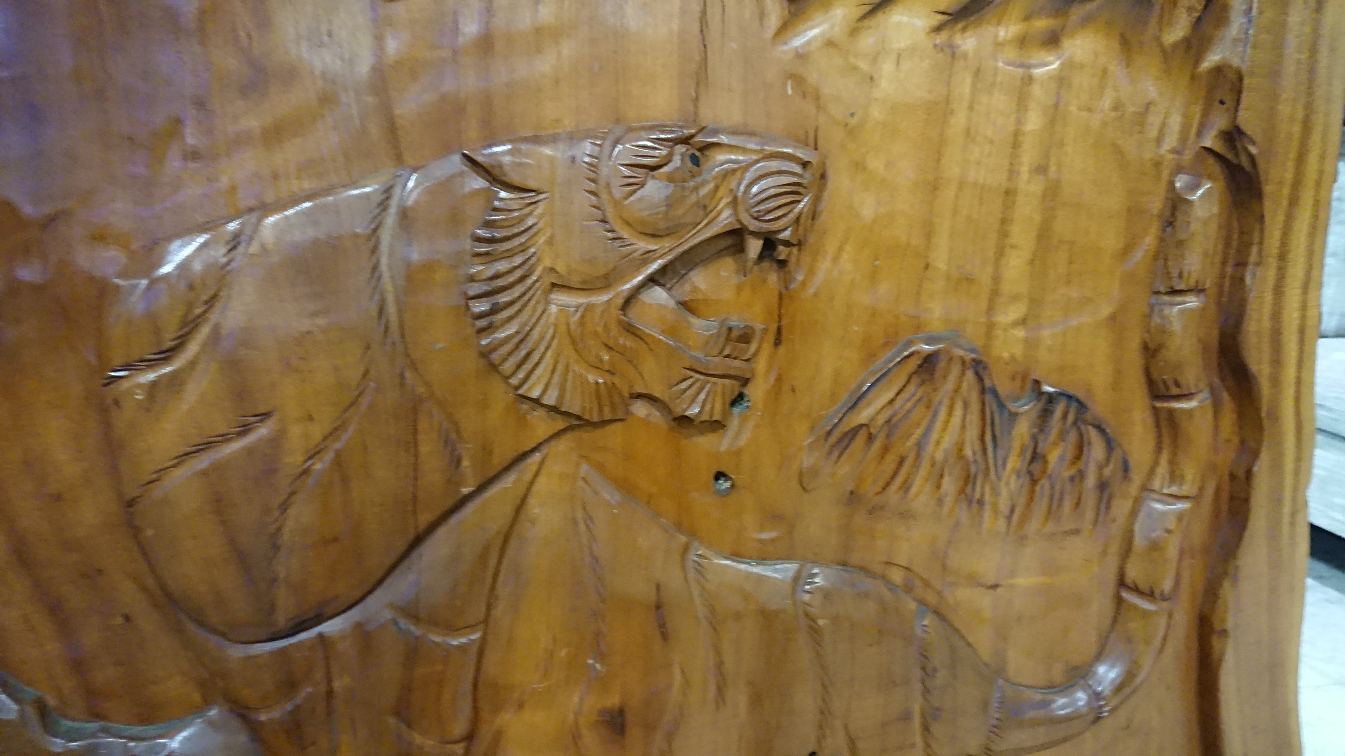 無垢｜一枚板｜虎｜彫刻衝立｜木彫衝立買取致しました | リサイクル