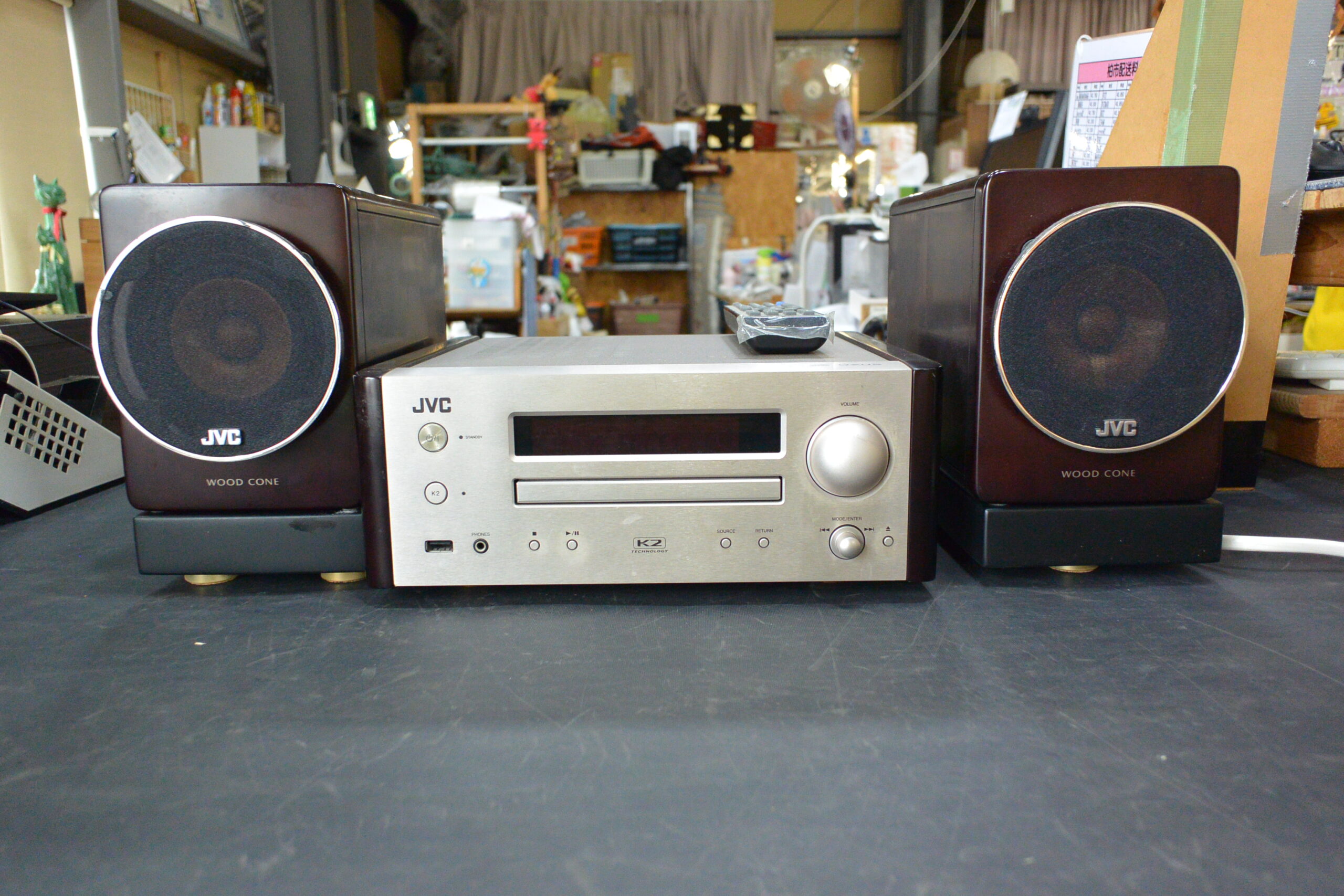JVCケンウッド ウッドコーンスピーカー CDコンポ EX-HR9を買取させて