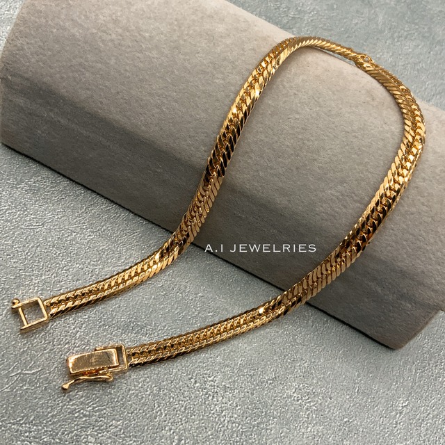 K18 12面カット トリプル 12g 23cm 喜平 アンクレット 品番 k12t-1223