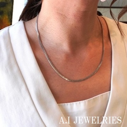 Pt850 プラチナ 6面 ダブル 10g 喜平 ネックレス 45cm 喜平ネックレス