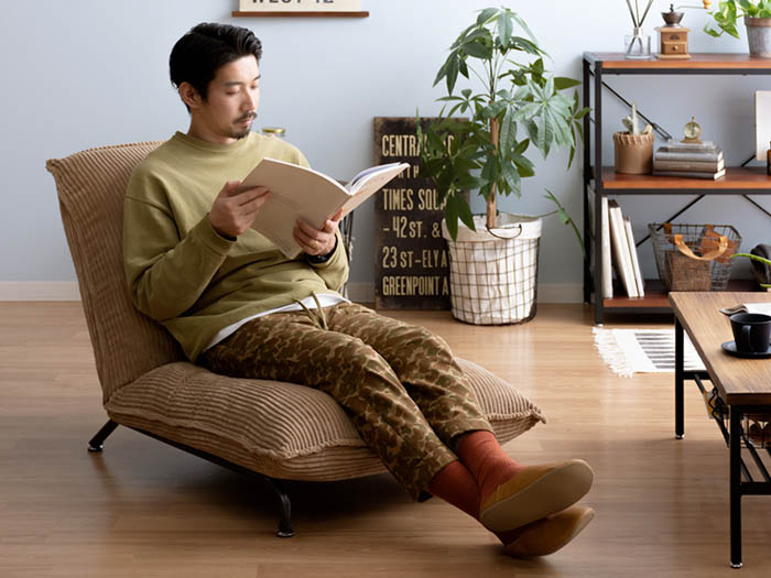 1人掛けフロアソファ コーデュロイ リクライニング Jake | 家具