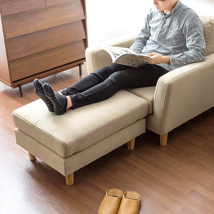 オットマン スツール 足置き ファブリック レザー LAURU | 家具