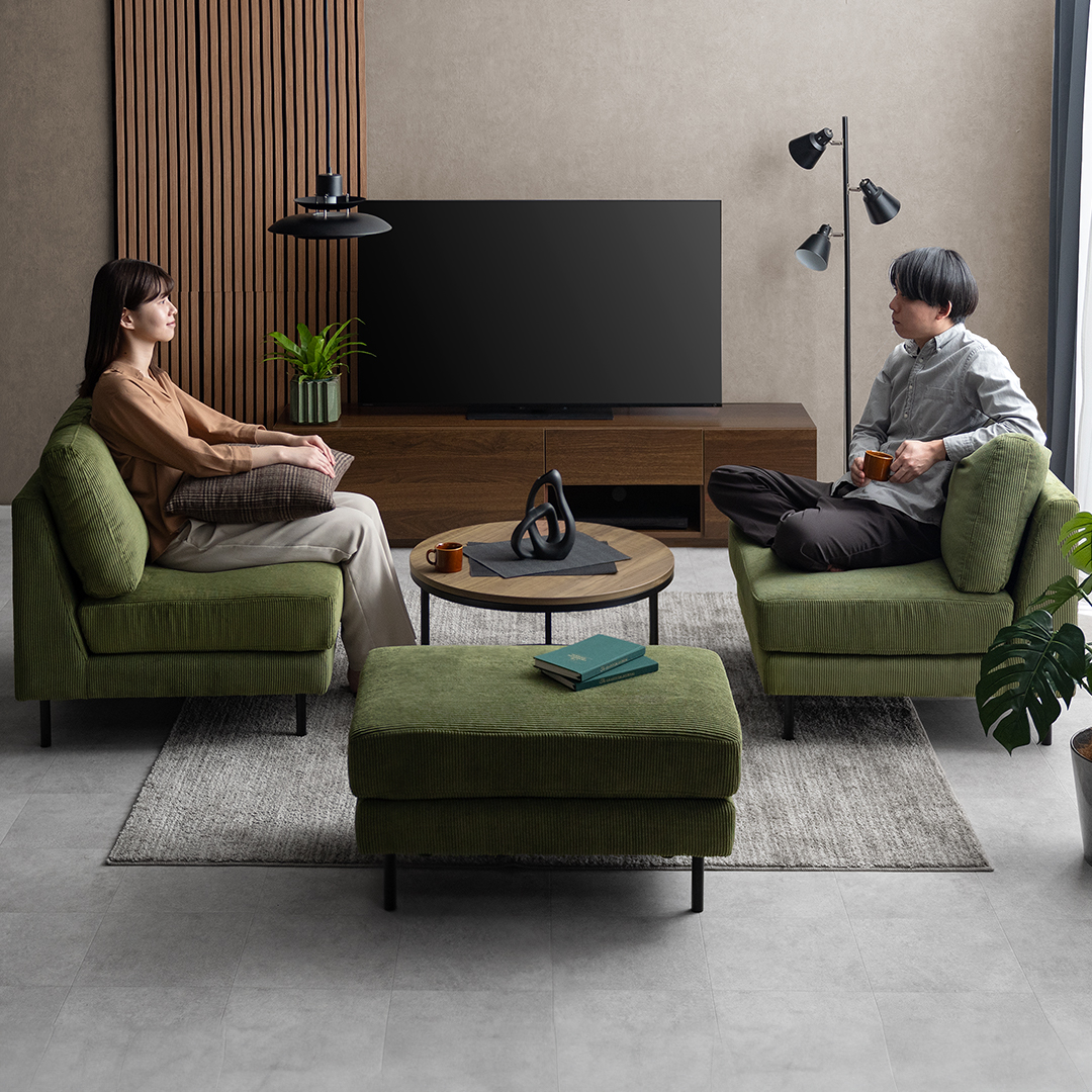 組み合わせ自由 ユニットソファ 3人掛け オットマンセット Mandy