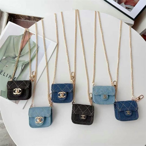 CHANEL イヤホンケース ホワイト フェイクパール B21A AirPods CHANEL