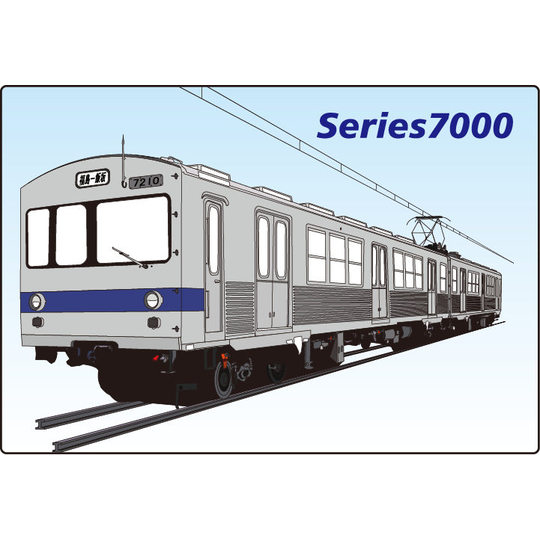 マウスパッド【福島交通】7000系電車イラスト 商品詳細｜赤い電車