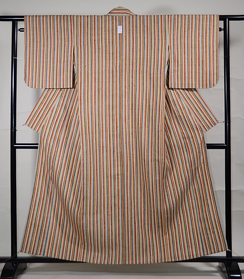 浦野理一作 縦節紬縦縞単衣