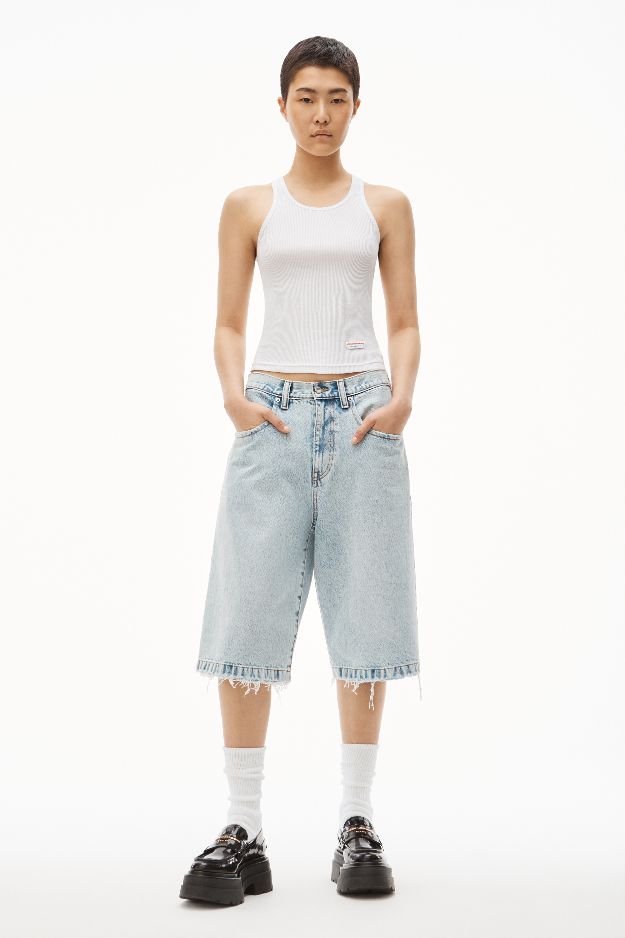 alexanderwang アレキサンダーワング リブコットン レーサーバック