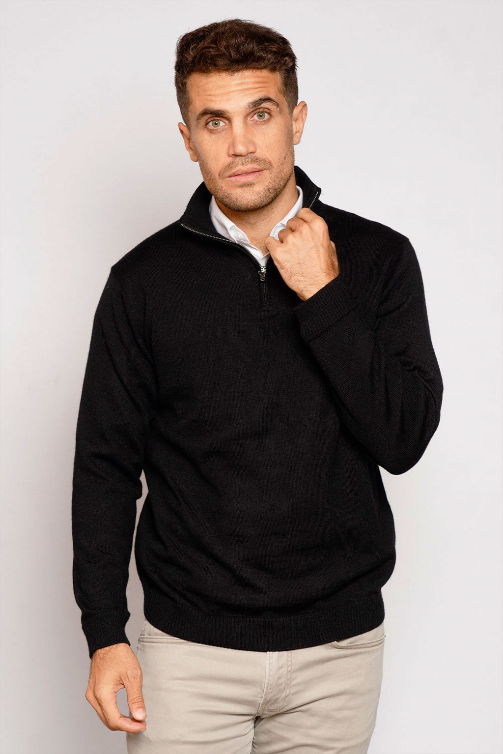 Men's Half-Zip Royal Alpaca Sweater – Alpaca Collections