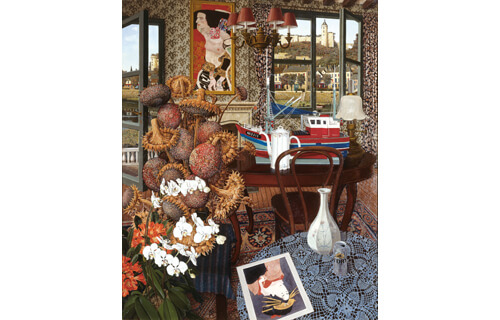 玉之内満雄[ベニス] ヴェネツィアの風景 油彩画 金色フレーム 玉之内