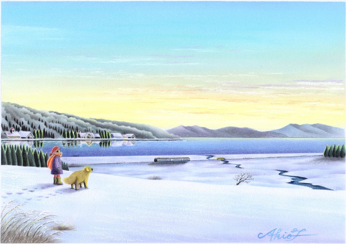 雪の夜」 by アキオ｜Artmeter｜暮らしを彩るアートが、きっと見つかる