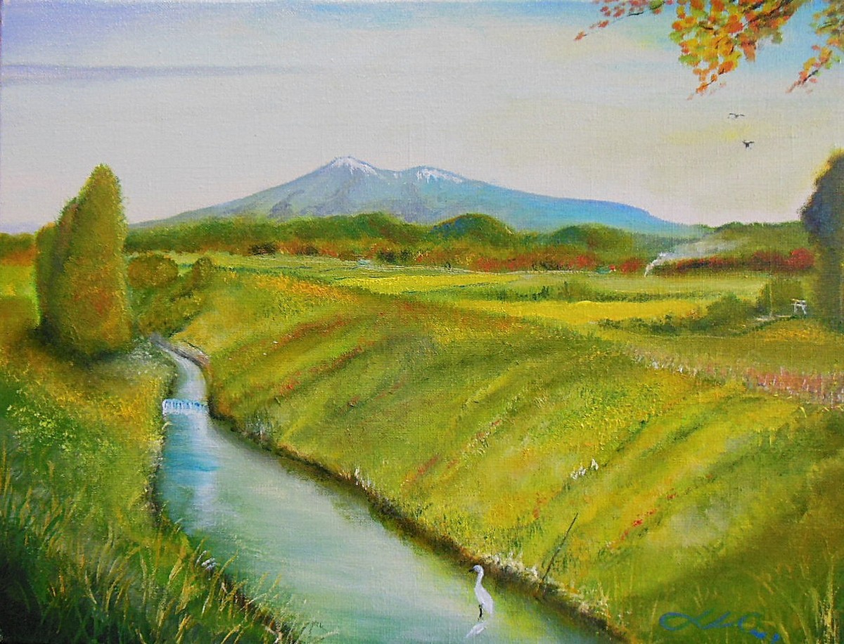 夕陽の磐梯山風景」 by 渡辺 正重｜Artmeter｜暮らしを彩るアートが