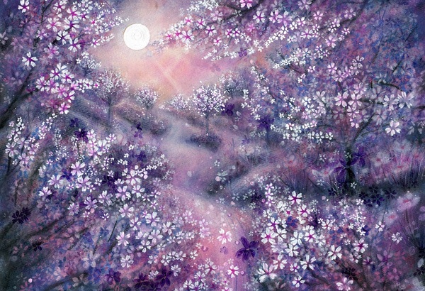 桜月導き酔う」 by RAKKO(楽己)｜Artmeter｜暮らしを彩るアートが