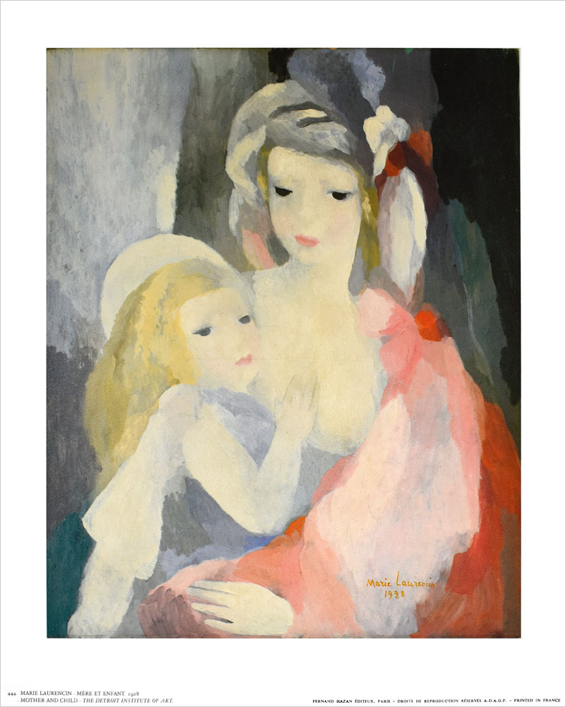マリー・ローランサン ポスター MOTHER AND CHILD 1928 AP-444|アート