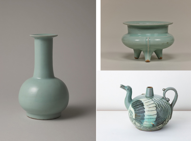 高麗時代蓮花模様青磁花瓶 高麗時代青磁花瓶 高麗時代蓮花模様青磁花瓶