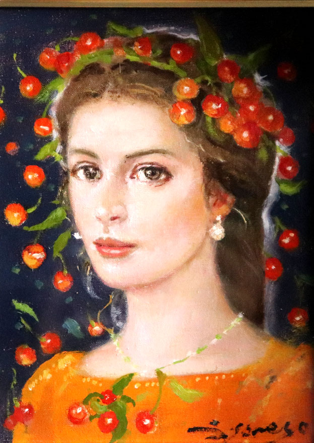 芝田米三 「スペイン風景」 油彩F6号 芸術院会員 安井賞受賞 師：須田