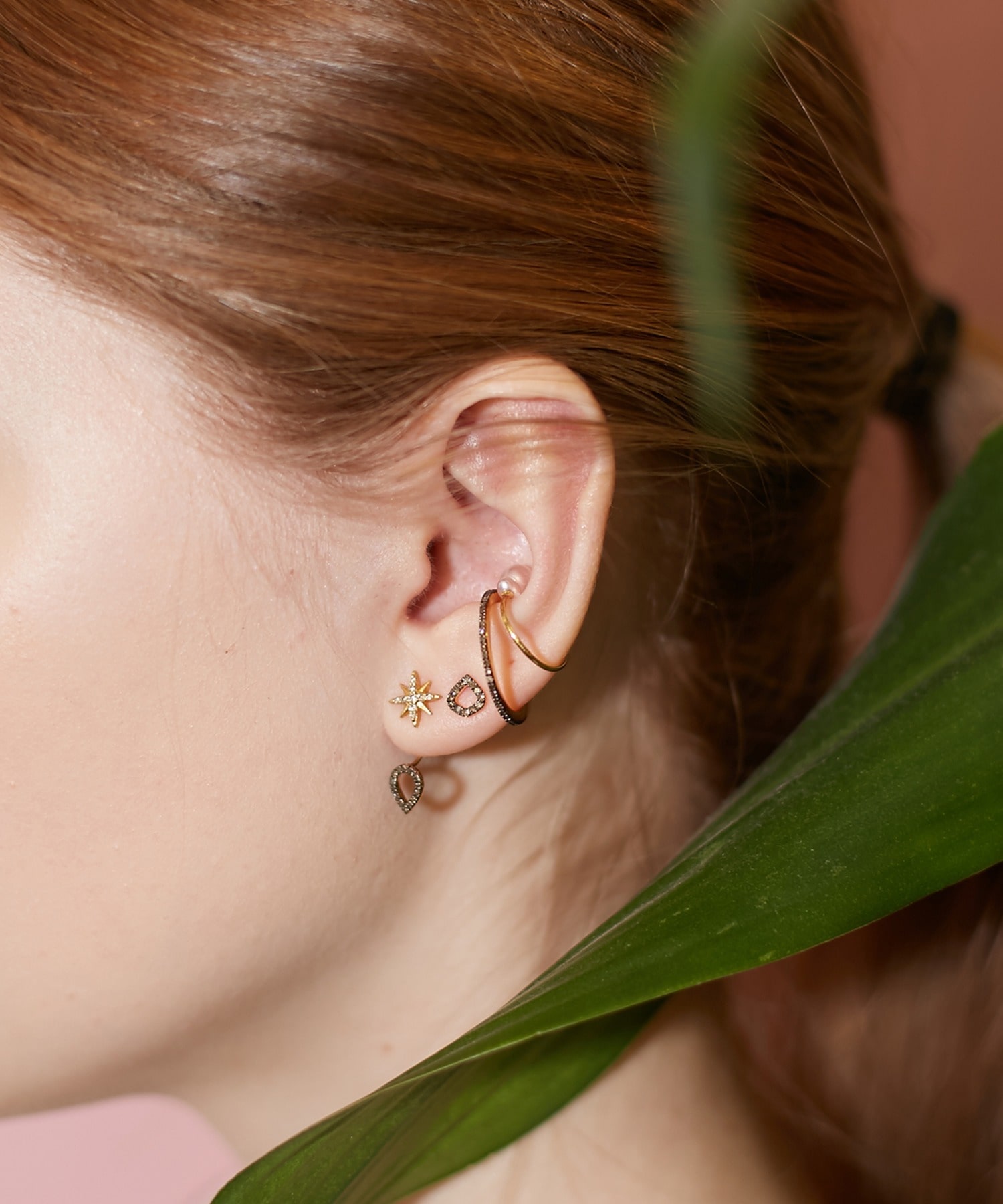 glimmer] K10 mere diamonds pierced earring｜ARTIDA OUD（アル