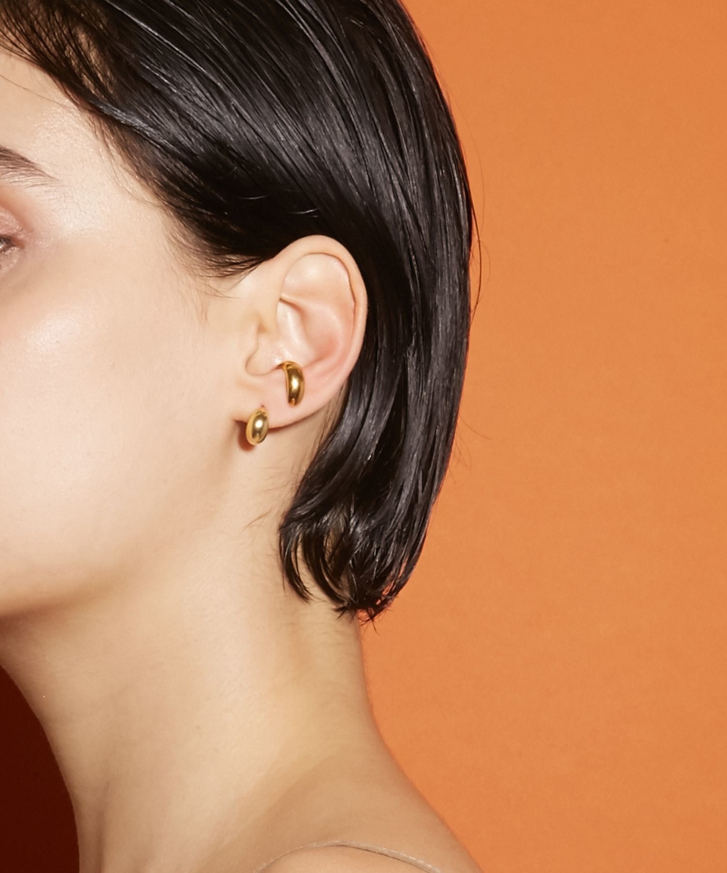 bone] bean reverse pierced earring｜ARTIDA OUD（アルティーダ ウード）