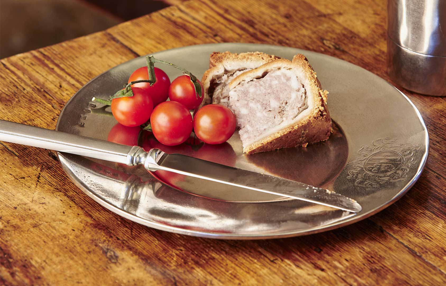 ピューター 皿, グレー, ピューター, cm Ø 24 by Cosi Tabellini