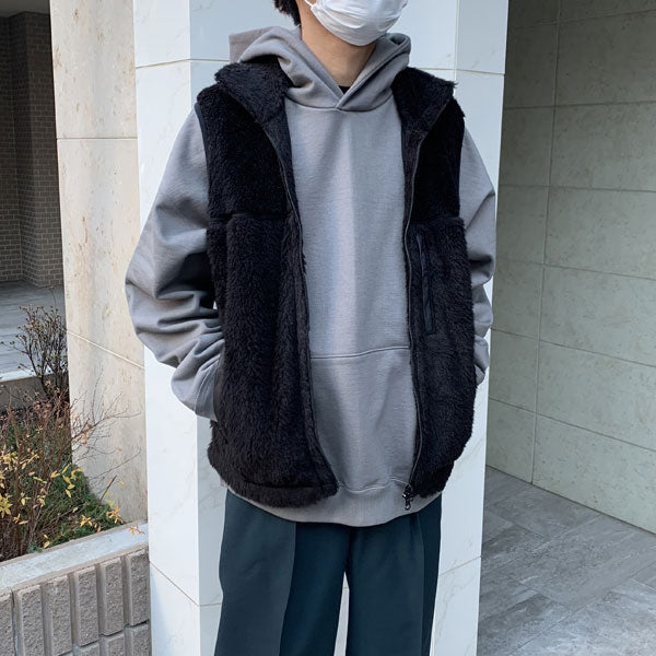 SPORTS VEST NATURAL COLOR ALPACA FLEECE - MARKAWARE 「Area」