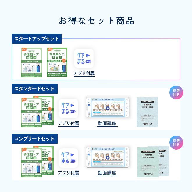 2026年度版終末期ケア専門士スタートアップセット | アステッキ