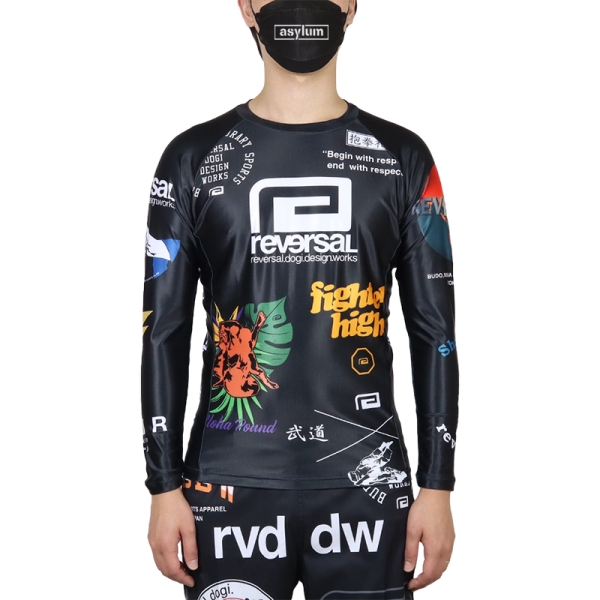ALL STAR LONG RASH GUARD rv25aw601 ラッシュガード 長袖Tシャツ ロン