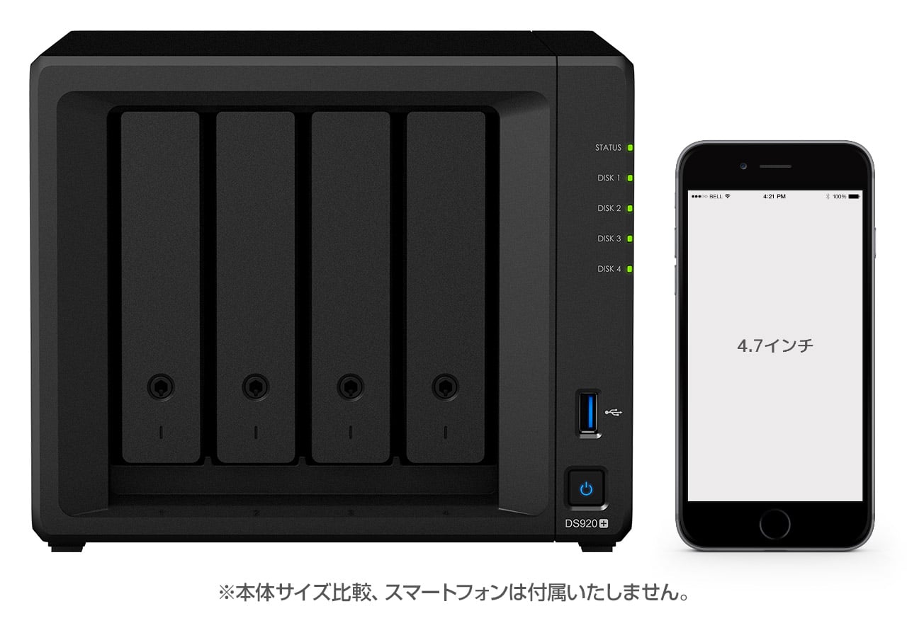 DiskStation DS920+ | Synology ビジネス向け 4ベイオールインワンNAS