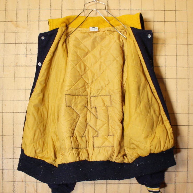 70s USA製 KAYE BROS セーラー ウール スタジャン ネイビー アワード