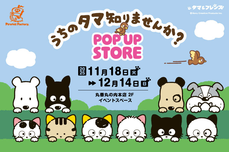 11月18日(火)より期間限定！ 「タマ＆フレンズ POP UP STORE」が丸善