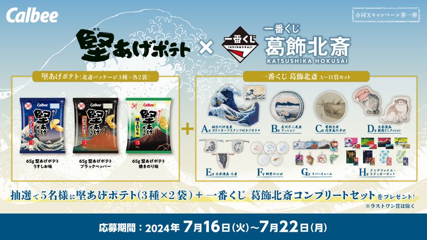 葛飾北斎」の名作をデザインした一番くじが 2024年8月31日(土)より順次