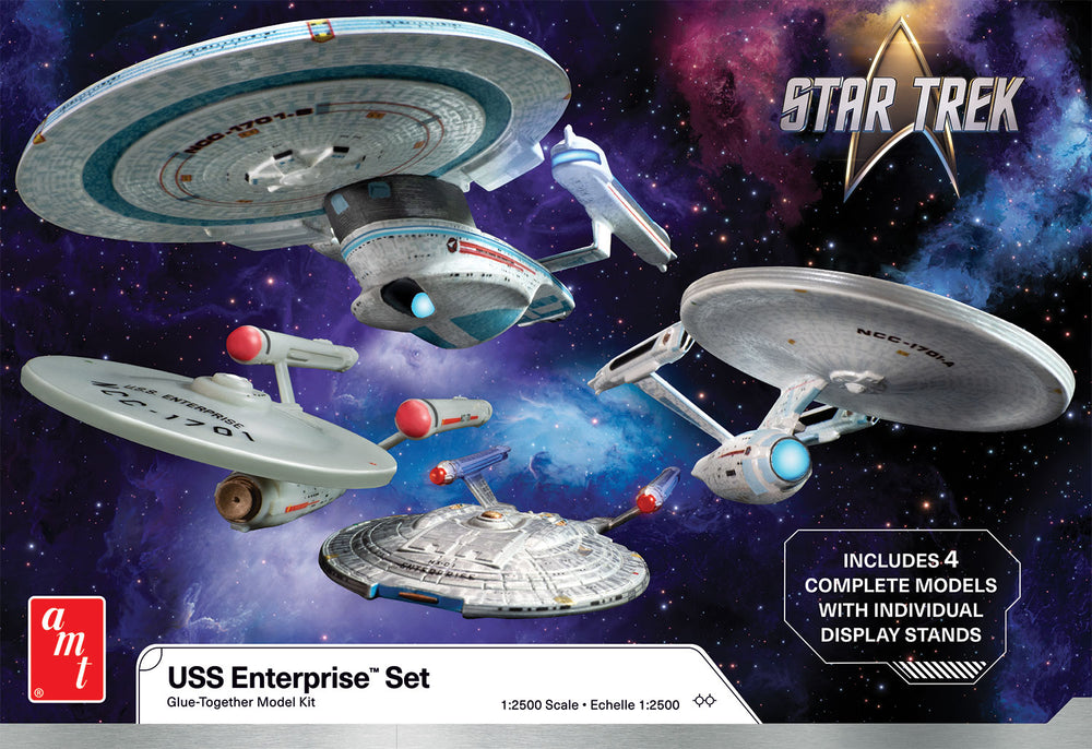 AMT Star Trek U.S.S. Enterprise Four Ship Set 1:2500 Scale Model