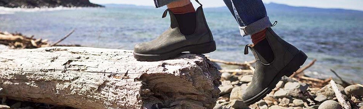 BLUNDSTONE ラグブーツ　UK4 Clay Premium Leather Chelsea Boots, Men's Classics 2446 - Blundstone