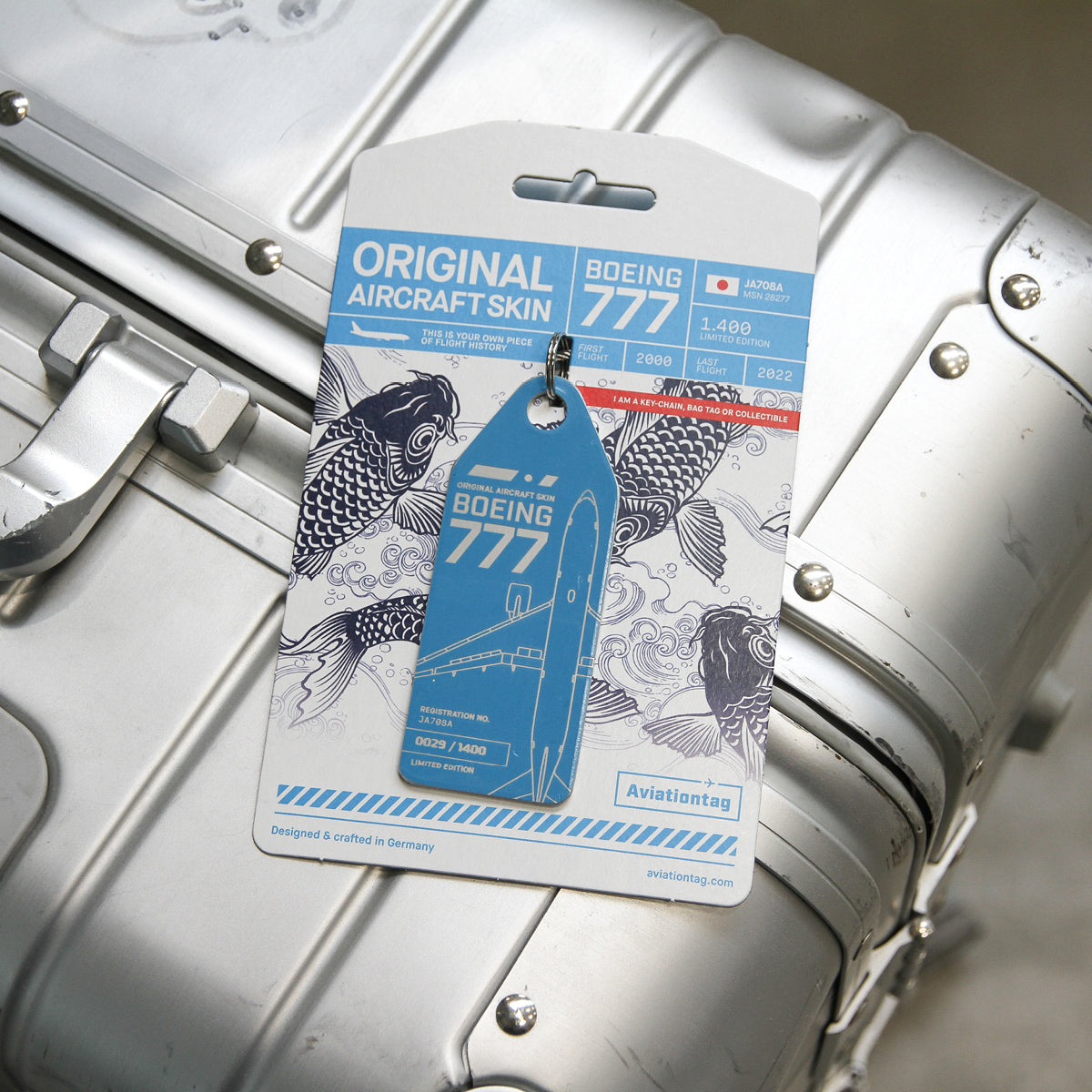 ANA's JA708A Boeing 777: Skyborne Chronicle & Aviationtag Keychain
